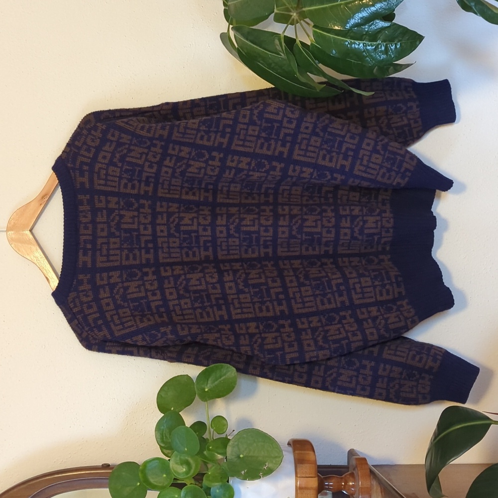 Boundary Waters | Vintage | Wool Blend Graphic Grandpa Sweater - Picture 7 of 9
